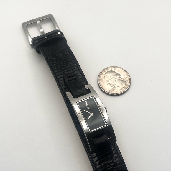 DKNY Black Leather Women Wrap Watch w New Battery - Picture 7 of 10